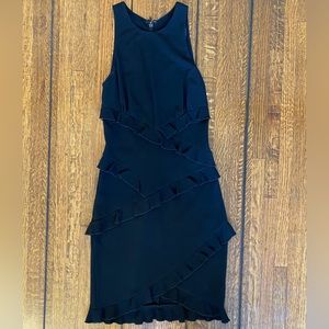 Nicole Miller Collection Black cocktail ruffle dress
